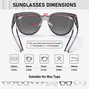 HAOLOTA Cat Eye Sunglasses for Prescription Glasses Women TR90 Lightweight SG0189
