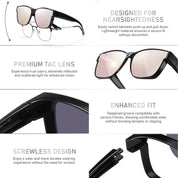 HAOLOTA Fit-Over Sunglasses Polarized for Men Square Shades UV400 Protection SG0174M