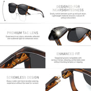 HAOLOTA Fit-Over Sunglasses-Polarized for Men Square Shades Oversized SG0174L