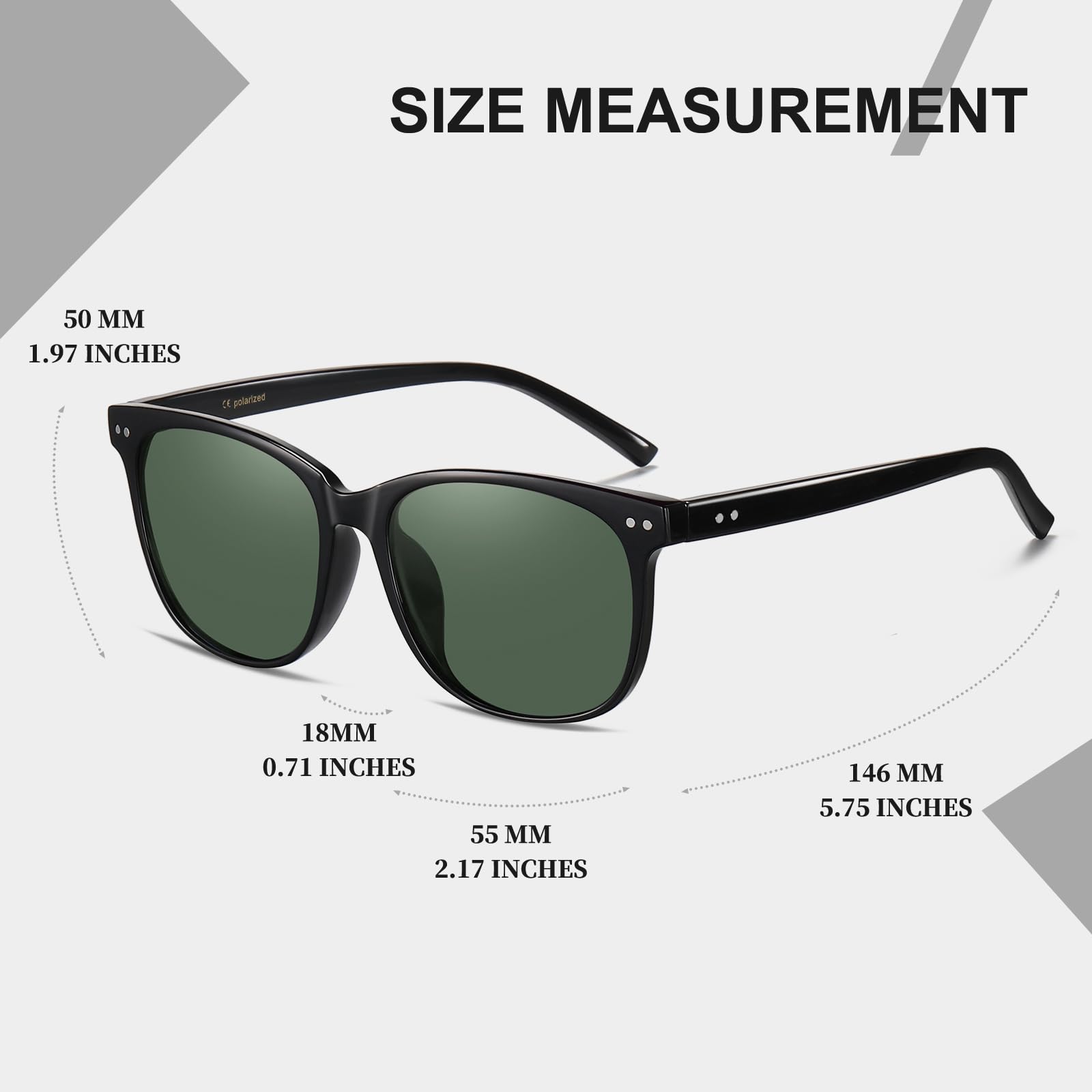 HAOLOTA 2pcs Classic Round Polarized Sunglasses for Women Men Lightweight SG8081-2P