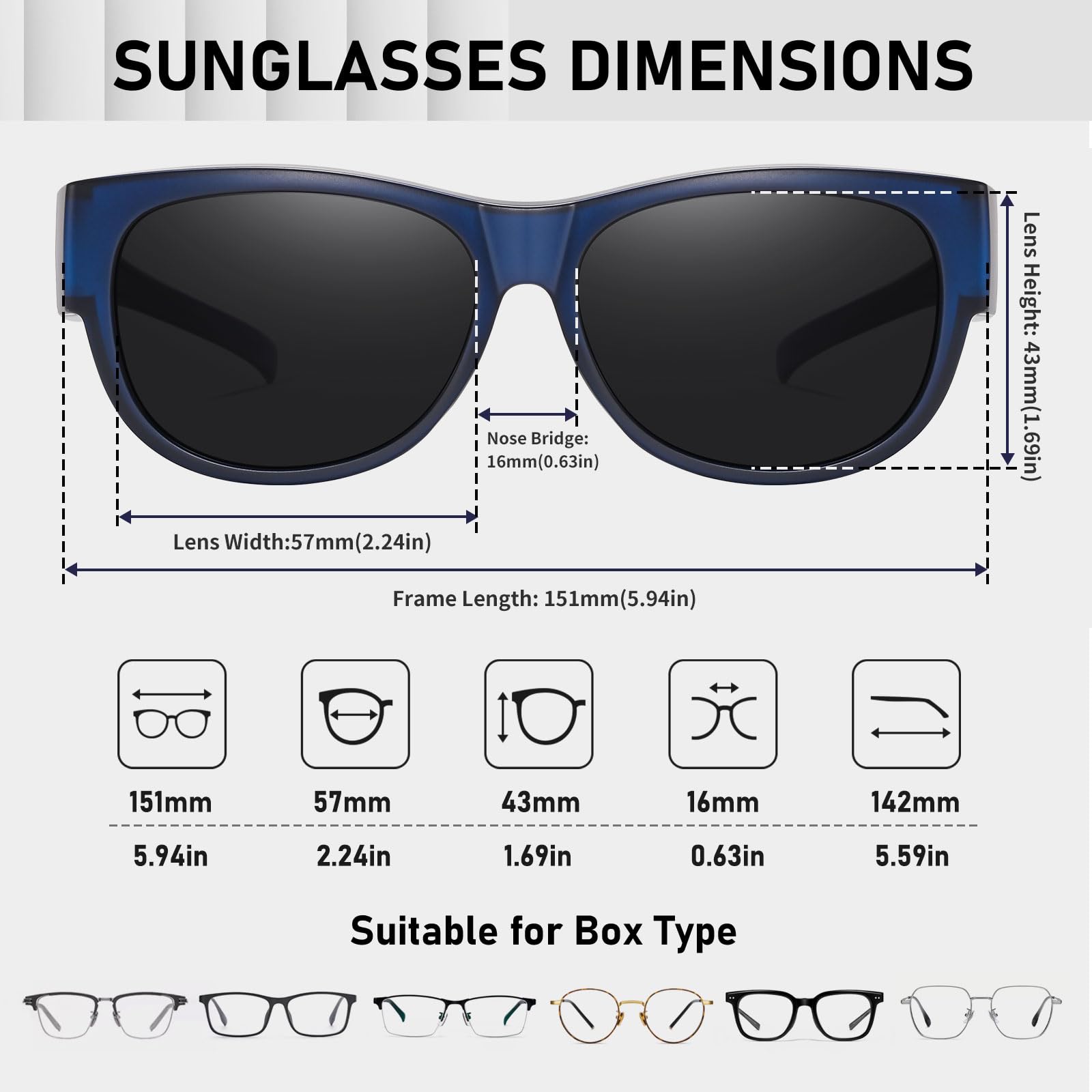 HAOLOTA Cat Eye Sunglasses for Women Polarized Sunglasses Wear Over Glasses SG0173