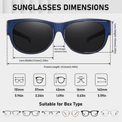 HAOLOTA Cat Eye Sunglasses for Women Polarized Sunglasses Wear Over Glasses SG0173
