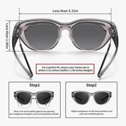 HAOLOTA Polarized Fit Over Sunglasses for Women Cat Eye for Prescription Glasses SG0171