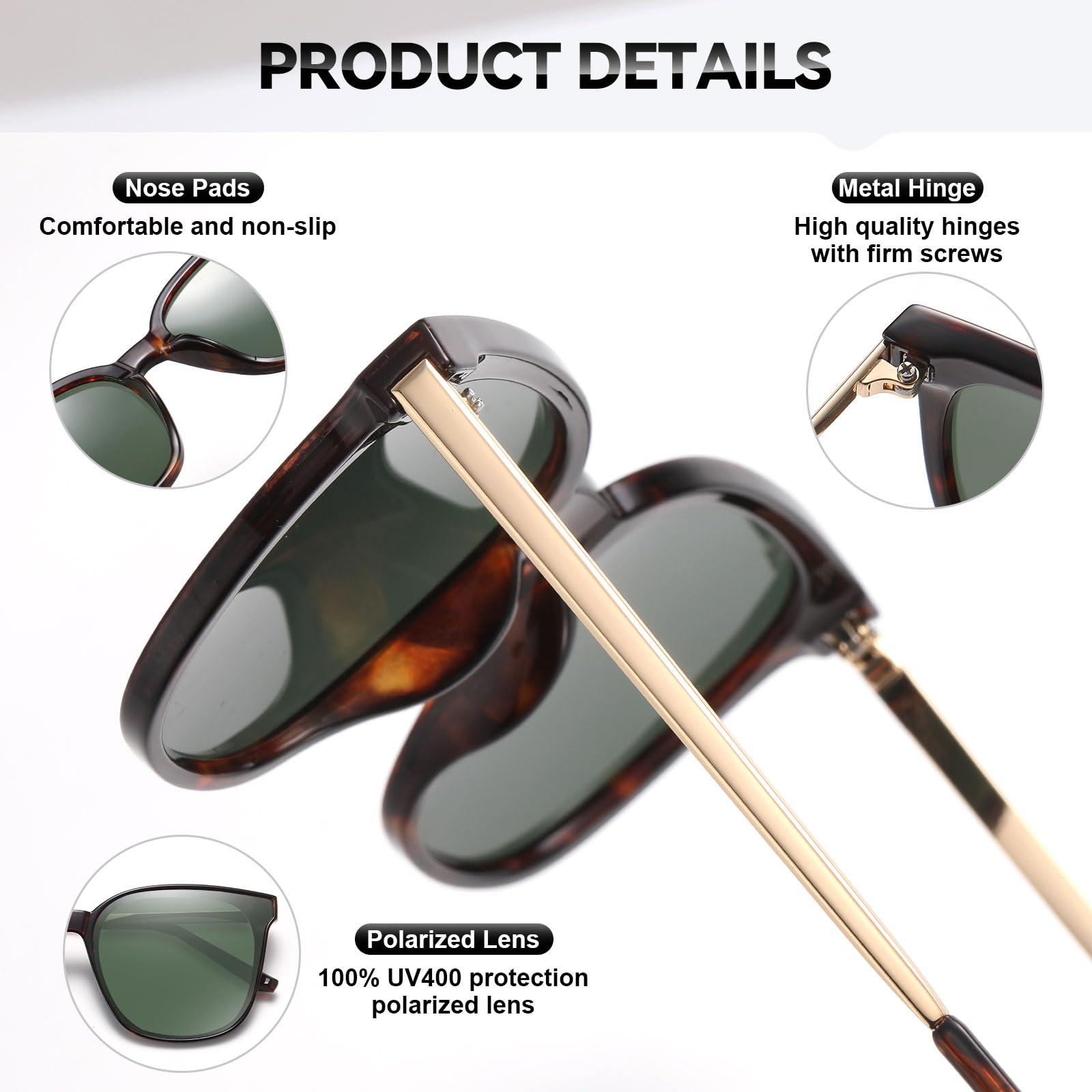 HAOLOTA Women’s Cat Eye Sunglasses Metal Frame with Fashion Shades SG1066