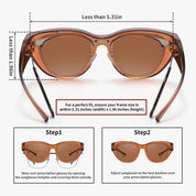 HAOLOTA Polarized Fit Over Sunglasses for Women Cat Eye for Prescription Glasses SG0171