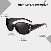 HAOLOTA Polarized Sunglasses for Women Rhinestone Wrap Around SG0008