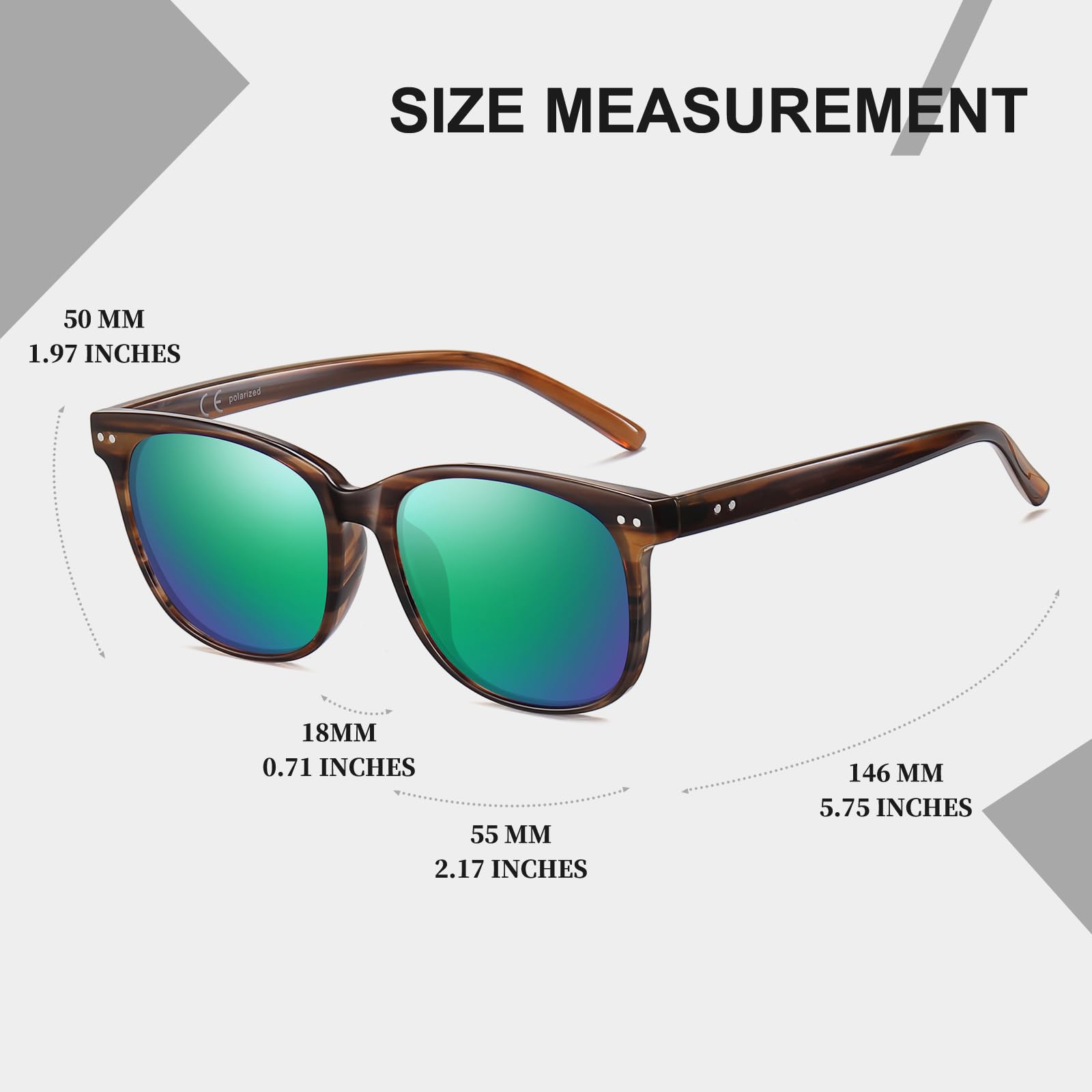 HAOLOTA 2pcs Classic Round Polarized Sunglasses for Women Men Lightweight SG8081-2P