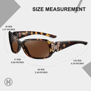 HAOLOTA Women's Polarized Sunglasses - Fashionable Butterfly Design SG0012