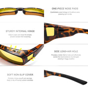 HAOLOTA Night Vision Driving Over Glasses, Nighttime Glasses Men Women Anti Glare NV0154