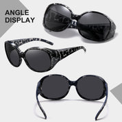 HAOLOTA Women's Polarized Fit Over Sunglasses with Rhinestone SG0108