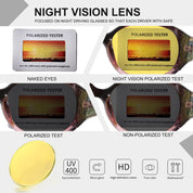 HAOLOTA Women Night Vision Driving Glasses Polarized HD Yellow Tinted Anti Glare NV0008