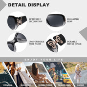 HAOLOTA Women's Polarized Sunglasses - Fashionable Butterfly Design SG0012