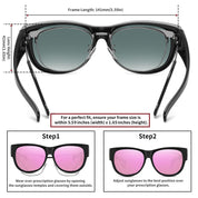 HAOLOTA Cat Eye Sunglasses for Women Polarized Sunglasses Wear Over Glasses SG0173