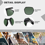 HAOLOTA 2pcs Classic Round Polarized Sunglasses for Women Men Lightweight SG8081-2P