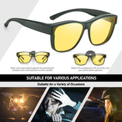 HAOLOTA Night Vision Driving Over Glasses, Nighttime Glasses Men Women Anti Glare NV0174L