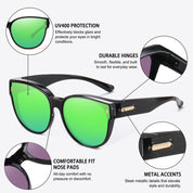 HAOLOTA Cat Eye Sunglasses for Prescription Glasses Women TR90 Lightweight SG0189
