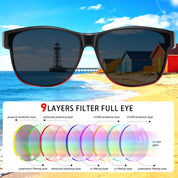 HAOLOTA Fit-Over Sunglasses-Polarized for Men Square Shades Oversized SG0174L