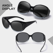 HAOLOTA Women's Polarized Fit Over Sunglasses with Rhinestone SG0108