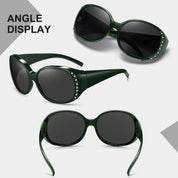 HAOLOTA Women's Polarized Fit Over Sunglasses with Rhinestone SG0108
