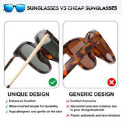 HAOLOTA Women’s Cat Eye Sunglasses Metal Frame with Fashion Shades SG1066