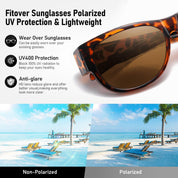 HAOLOTA Cat Eye Sunglasses for Women Polarized Sunglasses Wear Over Glasses SG0173
