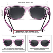HAOLOTA Cat Eye Sunglasses for Women Polarized Sunglasses Wear Over Glasses SG0173