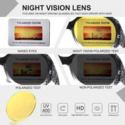 HAOLOTA Women Night Vision Driving Glasses Polarized HD Yellow Tinted Anti Glare NV0008