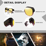 HAOLOTA Polarized Night Vision Driving Glasses Women Fit Over Glasses, Anti Glare NV0179