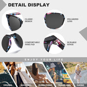 HAOLOTA 2pcs Classic Round Polarized Sunglasses for Women Men Lightweight SG8081-2P