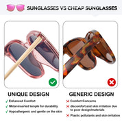 HAOLOTA Women’s Cat Eye Sunglasses Metal Frame with Fashion Shades SG1066