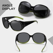 HAOLOTA Women's Polarized Fit Over Sunglasses with Rhinestone SG0108