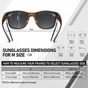 HAOLOTA Fit-Over Sunglasses Polarized for Men Square Shades UV400 Protection SG0174M