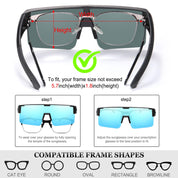 HAOLOTA Cycling Sunglasses Over Glasses for Men Outdoors UV Protection SG0191