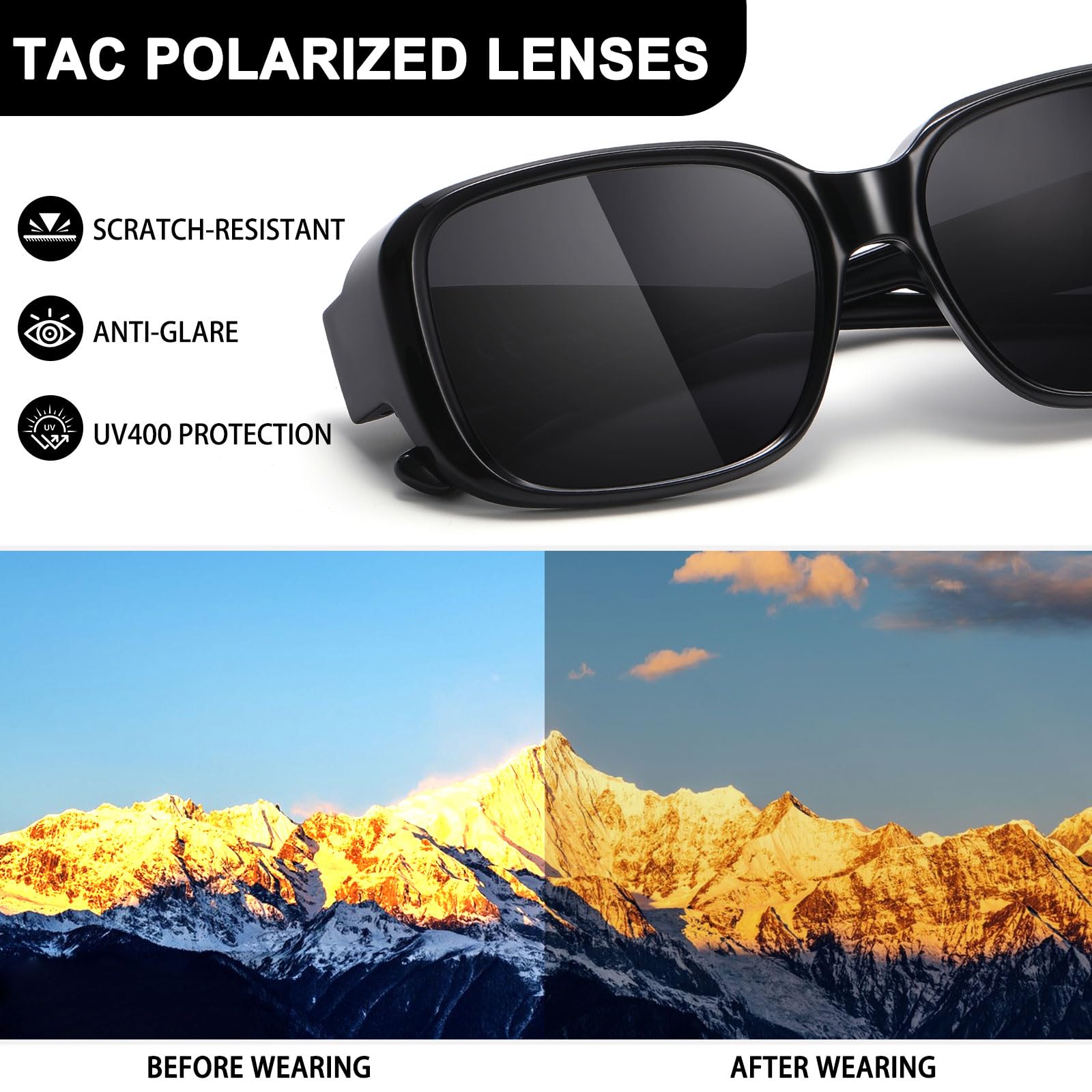 HAOLOTA Polarized Sunglasses Over Glasses Women Trendy Small Shapes  SG0513