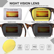 HAOLOTA Night Vision Driving Glasses Yellow Tinted Anti Glare Women NV8081