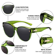 HAOLOTA Cat Eye Sunglasses for Prescription Glasses Women TR90 Lightweight SG0189