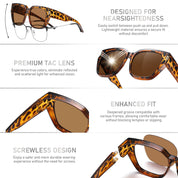 HAOLOTA Fit-Over Sunglasses for Women Men Square Shapes UV Protection SG0512