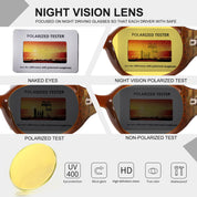 HAOLOTA Women Night Vision Driving Glasses Polarized HD Yellow Tinted Anti Glare NV0008
