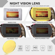 HAOLOTA Women Night Vision Driving Glasses Polarized HD Yellow Tinted Anti Glare NV0008