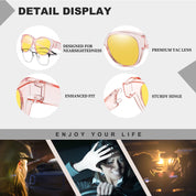 HAOLOTA Polarized Night Vision Driving Glasses Women Fit Over Glasses, Anti Glare NV0179
