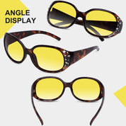 HAOLOTA Women Night Vision Driving Glasses Polarized HD Yellow Tinted Anti Glare NV0008
