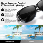 HAOLOTA Women's Polarized Fit Over Sunglasses with RhinestoneUV400 Protection SG0107