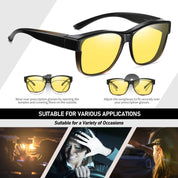 HAOLOTA Night Vision Driving Over Glasses, Nighttime Glasses Men Women Anti Glare NV0174L