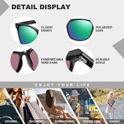 HAOLOTA 2pcs Classic Round Polarized Sunglasses for Women Men Lightweight SG8081-2P