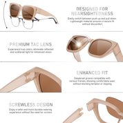 HAOLOTA Fit-Over Sunglasses for Women Men Square Shapes UV Protection SG0512