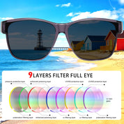 HAOLOTA Fit-Over Sunglasses-Polarized for Men Square Shades Oversized SG0174L