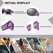 HAOLOTA Women's Polarized Fit Over Sunglasses with Rhinestone SG0108