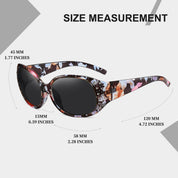 HAOLOTA Polarized Sunglasses for Women Rhinestone Wrap Around SG0008