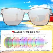 HAOLOTA Fit-Over Sunglasses Polarized for Men Square Shades UV400 Protection SG0174M