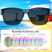 HAOLOTA Fit-Over Sunglasses-Polarized for Men Square Shades Oversized SG0174L